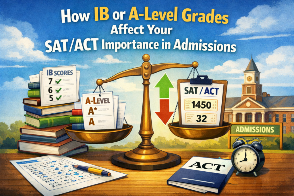 How IB or A-Level Grades Affect Your SAT/ACT Importance in Admissions